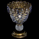 Настольная лампа Астра ажур №1 под бронзу Синяя в Симферополе