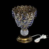 Настольная лампа Астра ажур №1 под бронзу Синяя в Симферополе