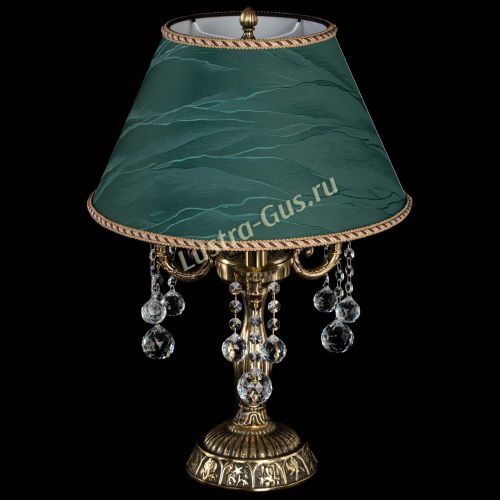 Бронзовая настольная лампа Аврора №3 Шар с абажуром в Симферополе Гусь Хрустальный