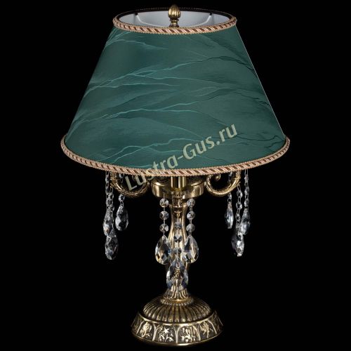 Бронзовая настольная лампа Аврора №3 Журавлик с абажуром в Симферополе Гусь Хрустальный