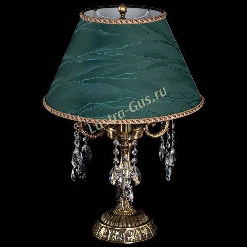 Бронзовая настольная лампа Аврора №3 Звездочка с абажуром в Симферополе Гусь Хрустальный