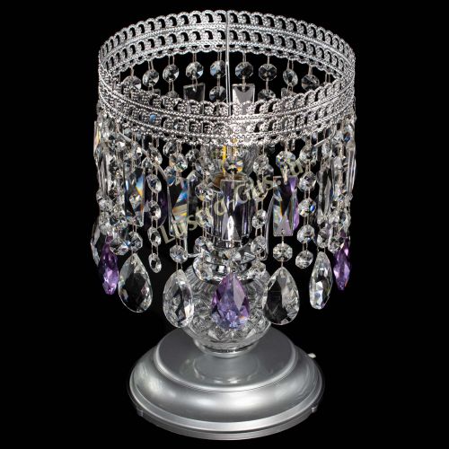 Настольная лампа Флоренция №1 фиолетовая в Симферополе Гусь Хрустальный