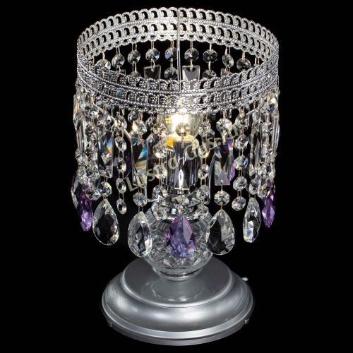 Настольная лампа Флоренция №1 фиолетовая в Симферополе Гусь Хрустальный