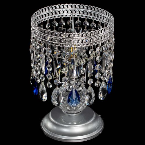 Настольная лампа Флоренция №1 синяя в Симферополе Гусь Хрустальный