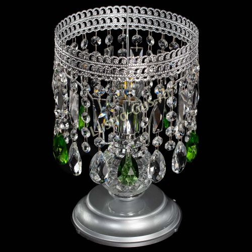 Настольная лампа Флоренция №1 зеленая в Симферополе Гусь Хрустальный