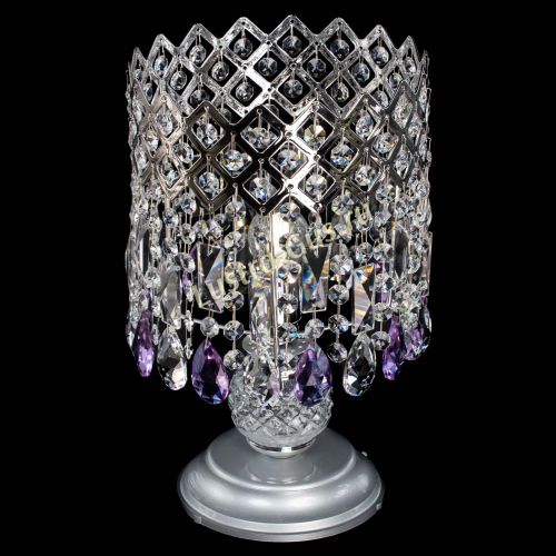 Настольная лампа Корона №1 фиолетовая в Симферополе Гусь Хрустальный