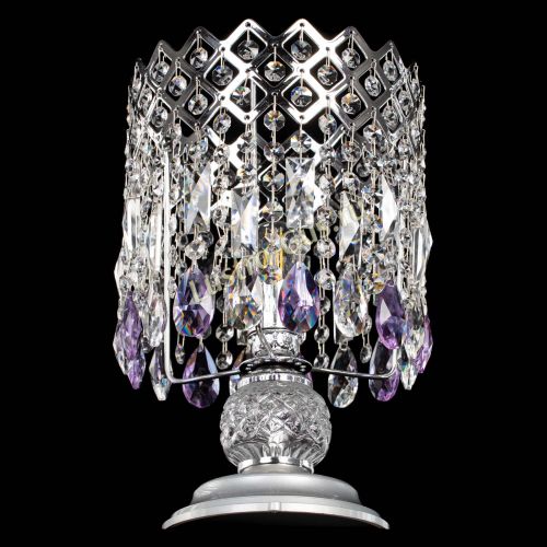 Настольная лампа Корона №1 фиолетовая в Симферополе Гусь Хрустальный