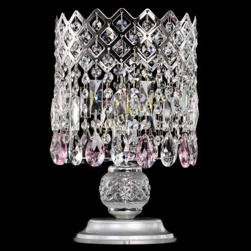 Настольная лампа Корона №1 розовая в Симферополе Гусь Хрустальный