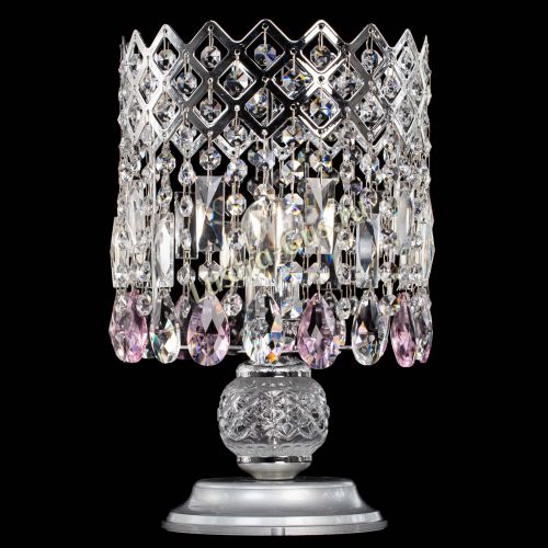 Настольная лампа Корона №1 розовая в Симферополе Гусь Хрустальный