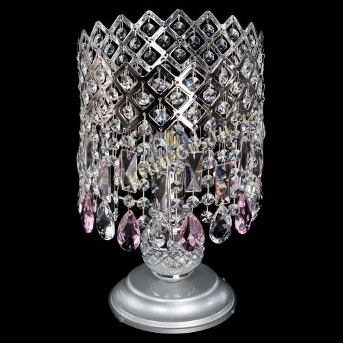 Настольная лампа Корона №1 розовая в Симферополе Гусь Хрустальный