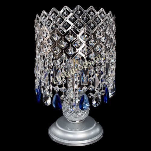Настольная лампа Корона №1 синяя в Симферополе Гусь Хрустальный