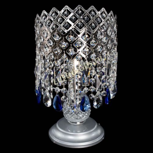 Настольная лампа Корона №1 синяя в Симферополе Гусь Хрустальный