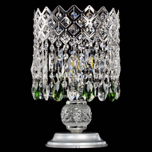 Настольная лампа Корона №1 зеленая в Симферополе Гусь Хрустальный