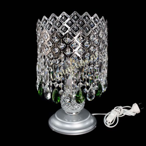 Настольная лампа Корона №1 зеленая в Симферополе Гусь Хрустальный