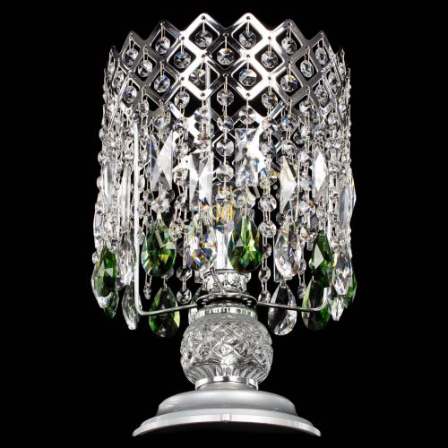 Настольная лампа Корона №1 зеленая в Симферополе Гусь Хрустальный