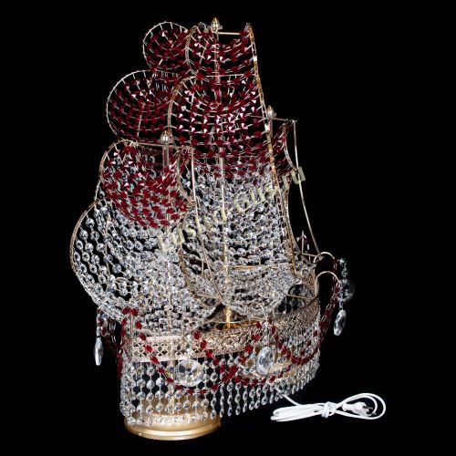 Настольная лампа Корвет № 2 Венеция красный в Симферополе Гусь Хрустальный