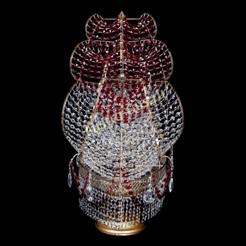 Настольная лампа Корвет № 2 Венеция красный в Симферополе Гусь Хрустальный