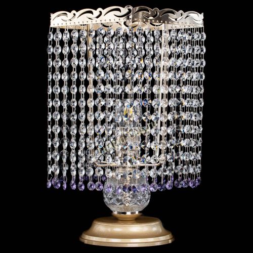 Настольная лампа Квадрат оптикон №1 фиолетовая в Симферополе Гусь Хрустальный