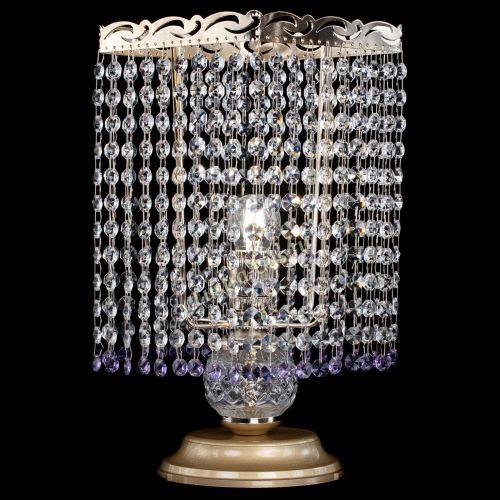 Настольная лампа Квадрат оптикон №1 фиолетовая в Симферополе Гусь Хрустальный