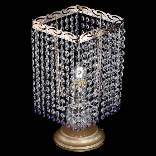 Настольная лампа Квадрат оптикон №1 фиолетовая в Симферополе Гусь Хрустальный