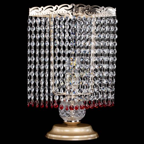 Настольная лампа Квадрат оптикон №1 красная в Симферополе Гусь Хрустальный