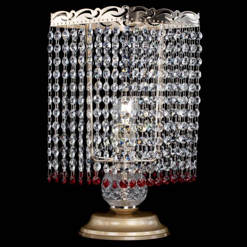 Настольная лампа Квадрат оптикон №1 красная в Симферополе Гусь Хрустальный