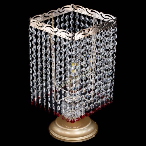 Настольная лампа Квадрат оптикон №1 красная в Симферополе Гусь Хрустальный