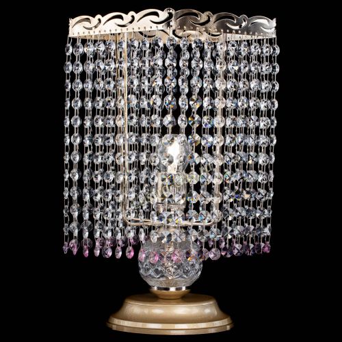 Настольная лампа Квадрат оптикон №1 розовая в Симферополе Гусь Хрустальный