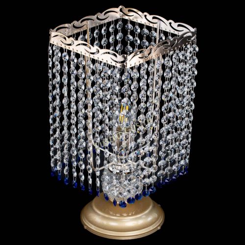 Настольная лампа Квадрат оптикон №1 синяя в Симферополе Гусь Хрустальный