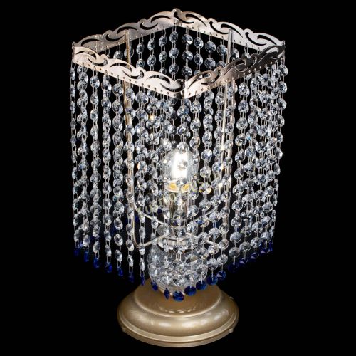 Настольная лампа Квадрат оптикон №1 синяя в Симферополе Гусь Хрустальный