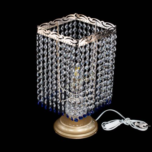 Настольная лампа Квадрат оптикон №1 синяя в Симферополе Гусь Хрустальный