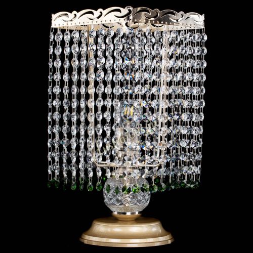 Настольная лампа Квадрат оптикон №1 зеленая в Симферополе Гусь Хрустальный