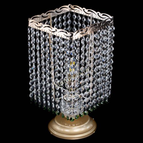 Настольная лампа Квадрат оптикон №1 зеленая в Симферополе Гусь Хрустальный