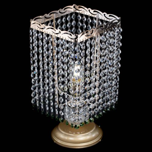 Настольная лампа Квадрат оптикон №1 зеленая в Симферополе Гусь Хрустальный