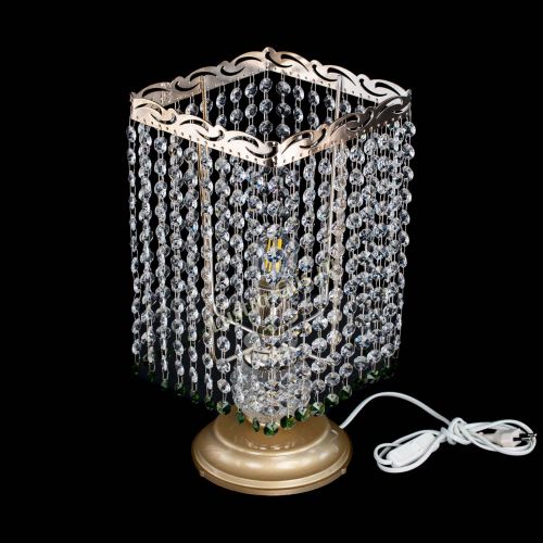 Настольная лампа Квадрат оптикон №1 зеленая в Симферополе Гусь Хрустальный