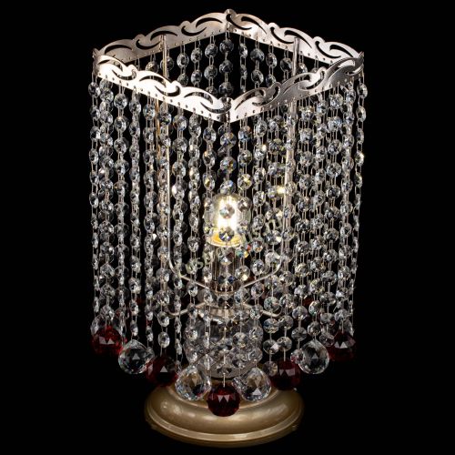 Настольная лампа Квадрат шар красная в Симферополе Гусь Хрустальный