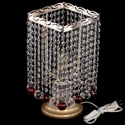 Настольная лампа Квадрат шар красная в Симферополе Гусь Хрустальный