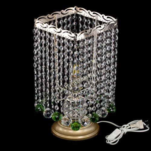 Настольная лампа Квадрат шар зеленая в Симферополе Гусь Хрустальный