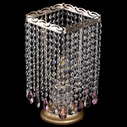 Настольная лампа Квадрат журавлик розовая в Симферополе Гусь Хрустальный