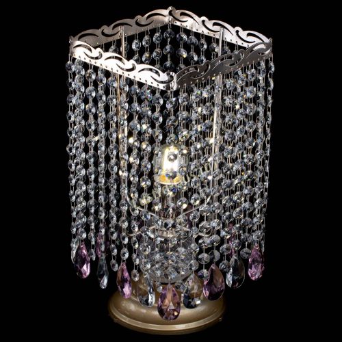 Настольная лампа Квадрат журавлик розовая в Симферополе Гусь Хрустальный