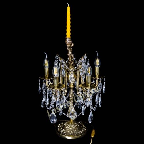 Бронзовая настольная лампа Луиза №5/2 журавлик в Симферополе Гусь Хрустальный