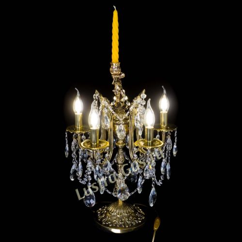 Бронзовая настольная лампа Луиза №5/2 журавлик в Симферополе Гусь Хрустальный