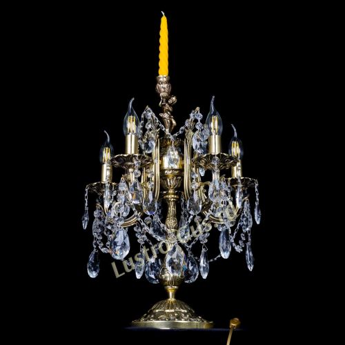 Бронзовая настольная лампа Луиза №5/2 журавлик в Симферополе Гусь Хрустальный