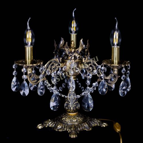 Бронзовая настольная лампа Муза №3 лучик в Симферополе Гусь Хрустальный