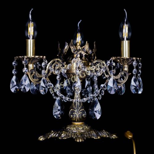 Бронзовая настольная лампа Муза №3 лучик в Симферополе Гусь Хрустальный