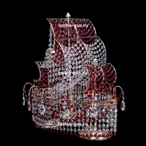 Настольная лампа Корвет №1 - 2 лампы цветная в Симферополе Гусь Хрустальный