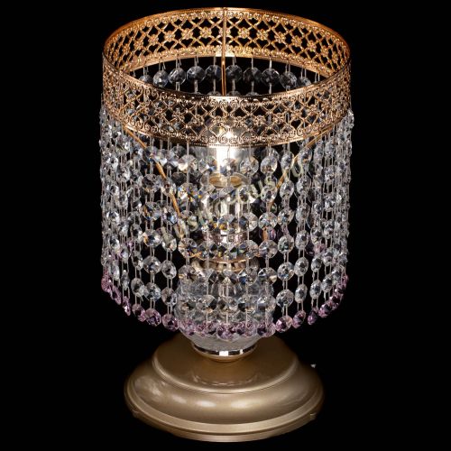Настольная лампа Венеция №1 мини розовая в Симферополе Гусь Хрустальный