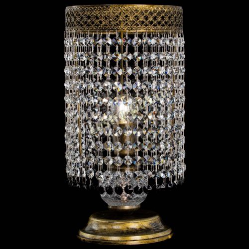 Настольная лампа Венеция оптикон №1 бронза черная в Симферополе Гусь Хрустальный