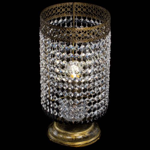 Настольная лампа Венеция оптикон №1 бронза черная в Симферополе Гусь Хрустальный