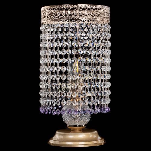 Настольная лампа Венеция оптикон №1 фиолетовая в Симферополе Гусь Хрустальный